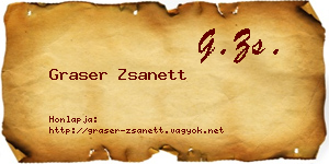 Graser Zsanett névjegykártya